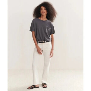 Jenni Kayne Gray Vintage Pocket Tee Boxy T-Shirt Size XXL